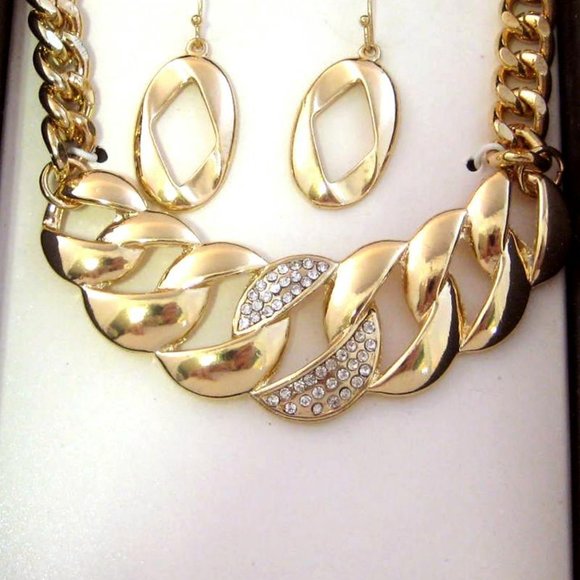 Contemporary Necklace Earrings set New in Box - Picture 2 of 5